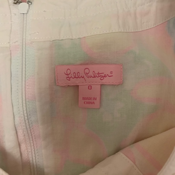Lilly Pulitzer Candice Ice Cream Social Dress floral keyhole Shift Size 0 - Picture 2 of 3